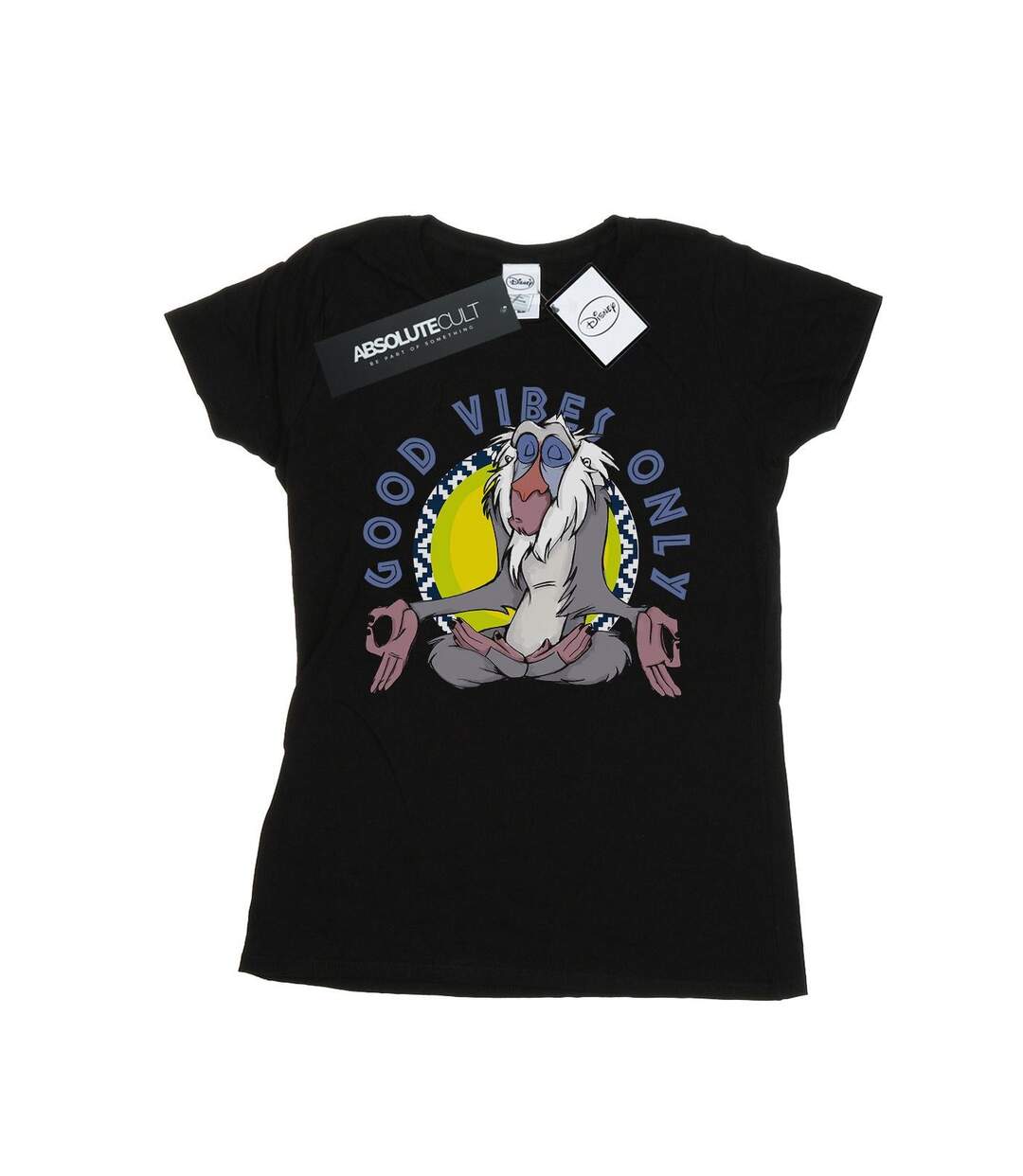 Disney Femme/Ladies The Lion King Rafiki Good Vibes Only Cotton T-Shirt (Noir) - UTBI25066-1