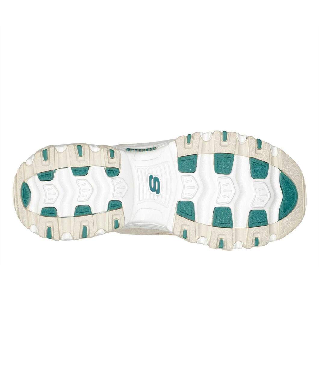 Womens/ladies Dlites Christmas Suede Trainers Off White Skechers-3