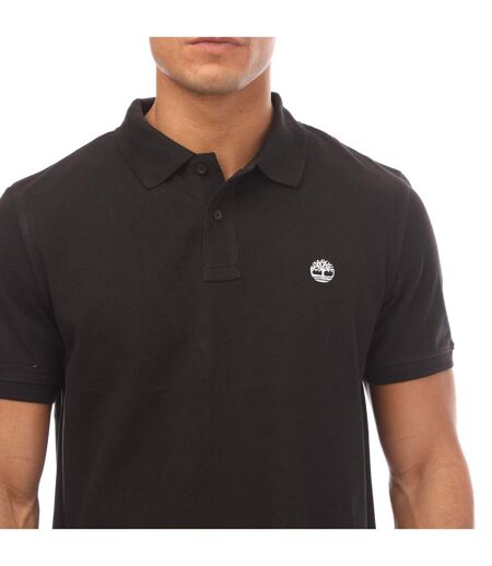 Mens Oyster River Logo Polo Shirt Black Timberland