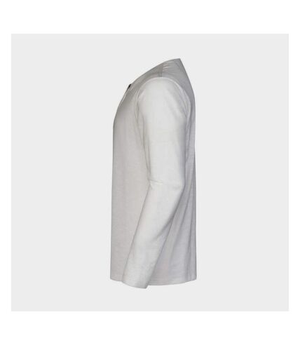 James Harvest Mens Stoneton Melange Long-Sleeved Sweatshirt (White)