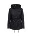 Womens/ladies Hooded Parka Black Only-2