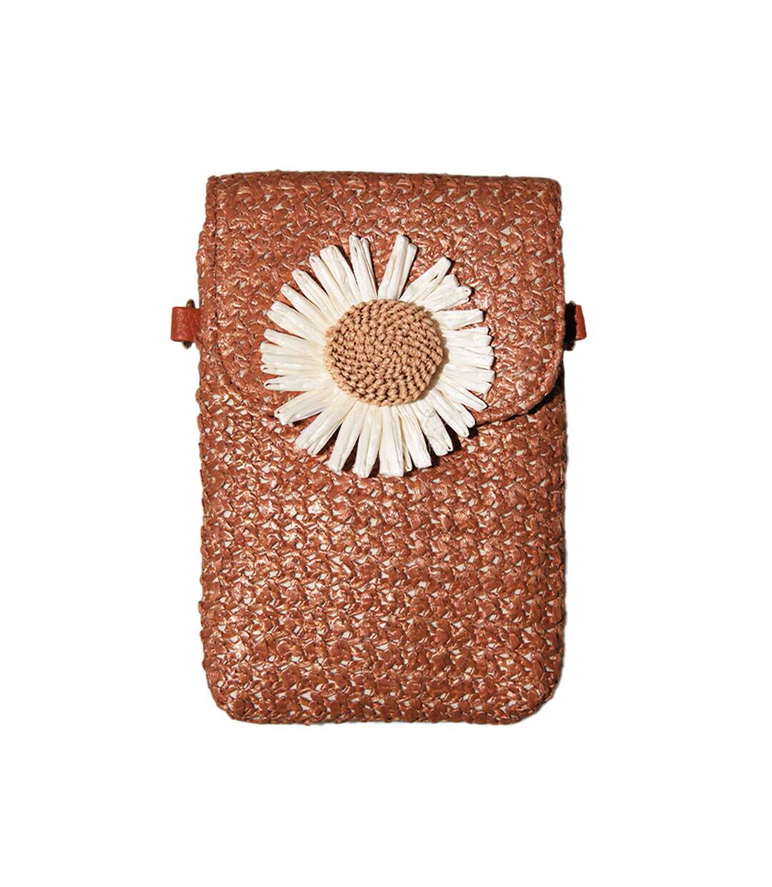 Adult Unisex Rattan Style Carry Bag One Size Tan Solis-2