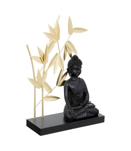 Statuette Déco Bouddha Jiling 31cm Noir