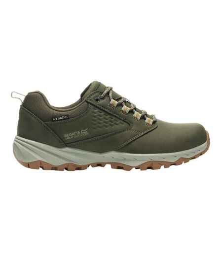 Mens Amble Waterproof Low Cut Walking Shoes Dark Khaki Wood Brown Regatta