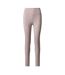 Womens/ladies Embroidered Logo Leggings Taupe Gym King-2