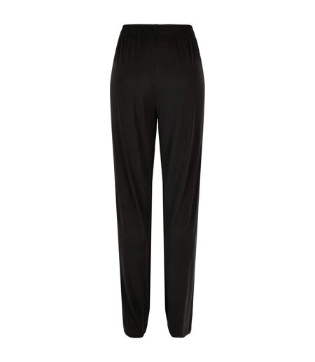 Womens/ladies Modal Wide Leg Yoga Pants Black Urban Classics