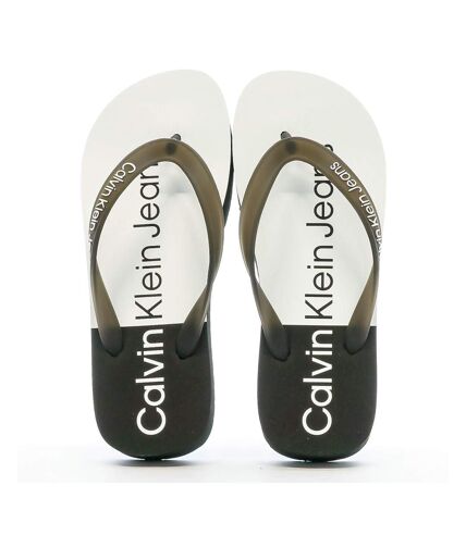 Tongs Compensée Blanc/Noir Femme Calvin Klein Jeans Beach Sandal - 37