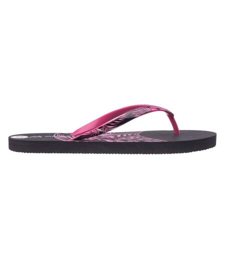 Tongs Style Feuilles Sunie Femme Noir Rose Martes