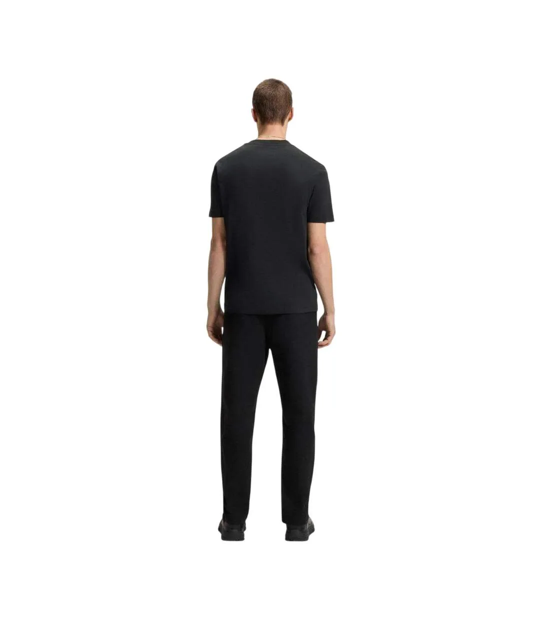T-shirt Motif/style Logo Divisé Homme Noir Hugo-4