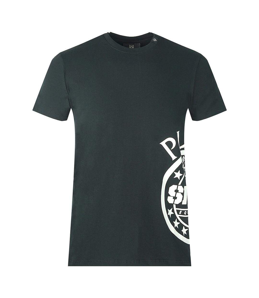 T-shirt Motif/style Logo Latéral Homme Noir Plein Sport-1