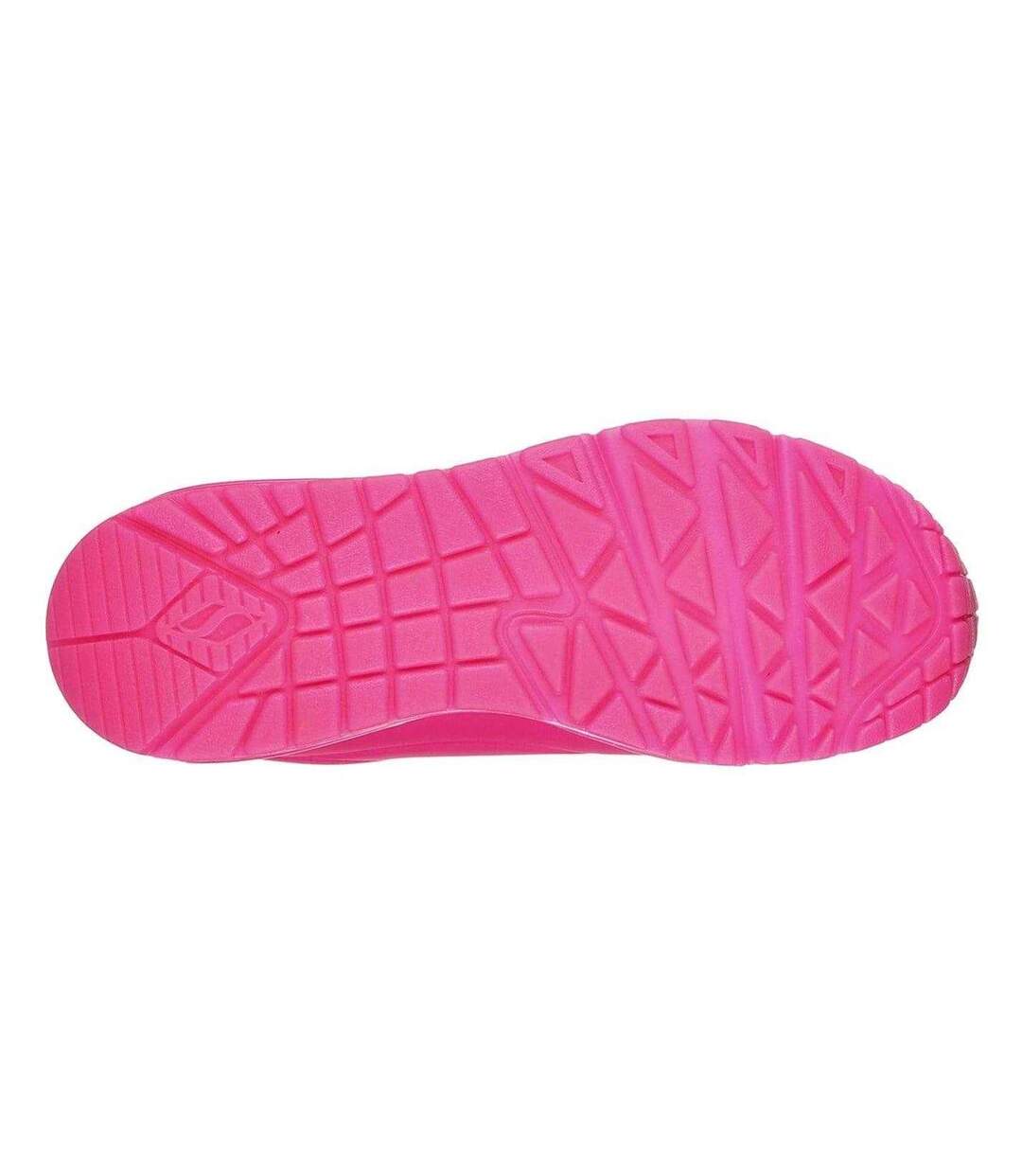 Womens/ladies Uno Stand On Air Wedge Trainers Navy White Pink Skechers-4