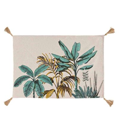 Tapis Déco à Pompons Balinesia 60x90cm Naturel