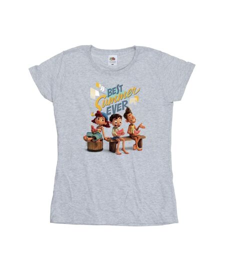 Disney T-shirt en coton Luca Best Summer Ever Womens/Ladies (Gris sportif) - UTBI26235