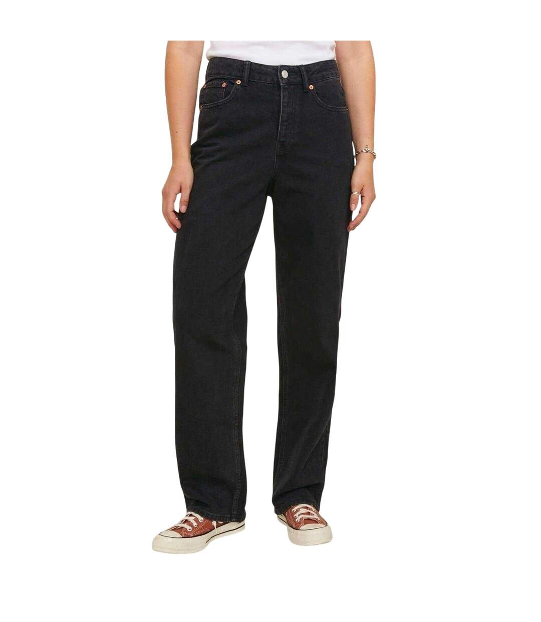 Womens/ladies Loose Jeans Black Denim JJXX-1