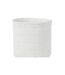 Paris Prix - Cache Pot En Ciment tissage 25cm Blanc