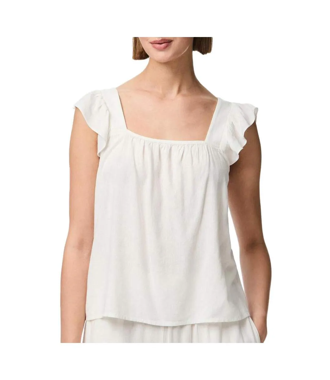 Débardeur blanc femme pieces pia-1