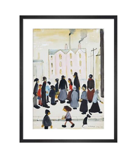 L.S. Lowry - Plaque GROUP OF PEOPLE (Multicolore) (59 cm x 40 cm) - UTPM5996