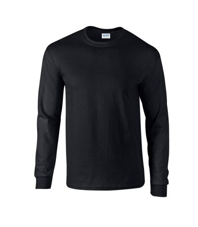 Gildan Unisex Adult Ultra Plain Cotton Long-Sleeved T-Shirt (Black) - UTPC6430