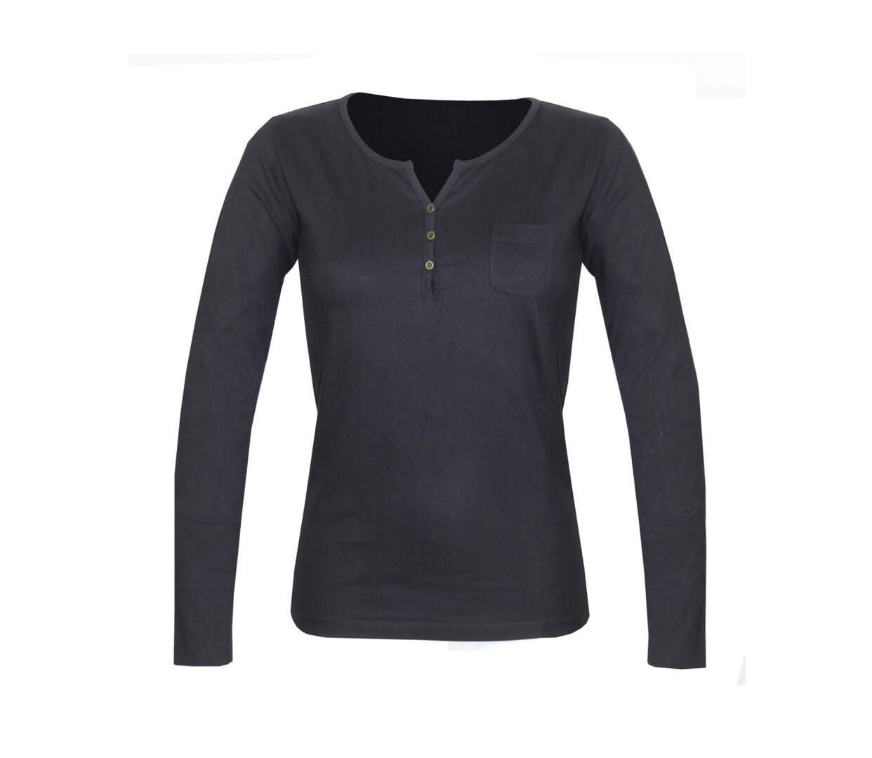 Tee-shirt noir MAYFLOWER NABAB4 à manches longues : l'essentiel chic en pur coton-5