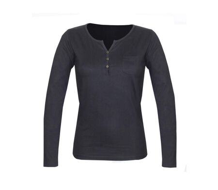 Tee-shirt noir MAYFLOWER NABAB4 à manches longues : l'essentiel chic en pur coton