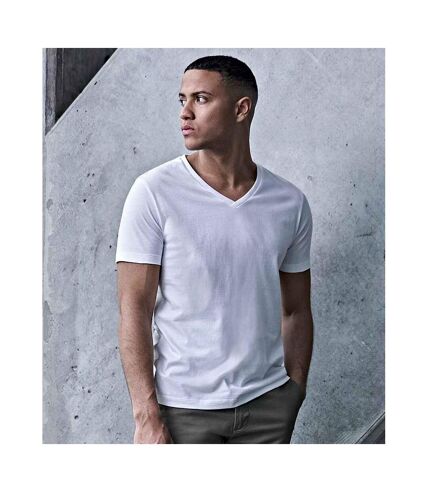 Tee Jays Mens Sof V Neck T-Shirt (White) - UTPC5231