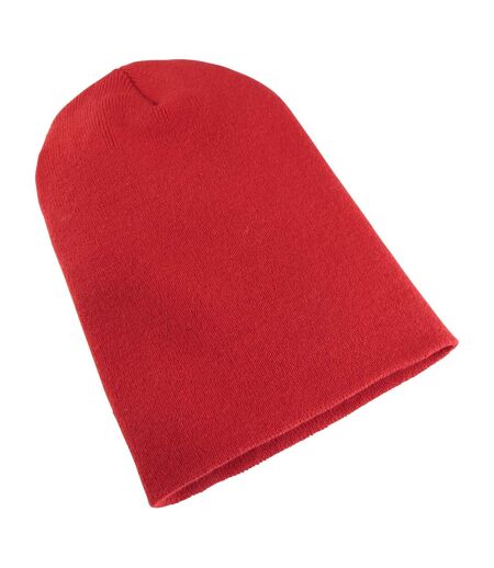 Yupoong Flexfit Unisex Heavyweight Long Beanie Winter Hat (Red)