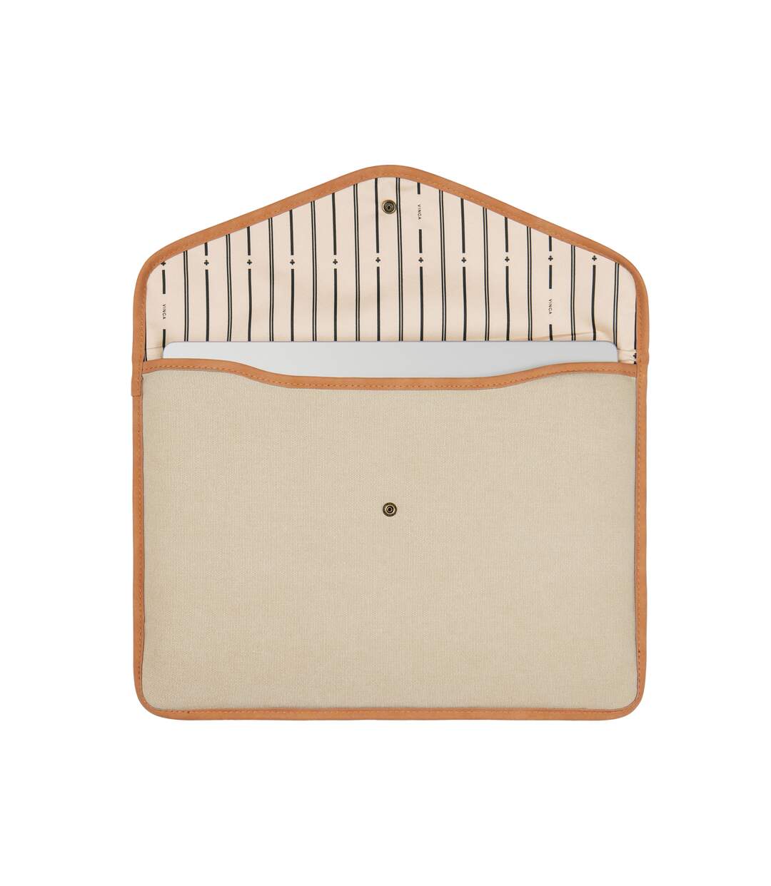 Bosler canvas recycled laptop sleeve one size beige Vinga-3