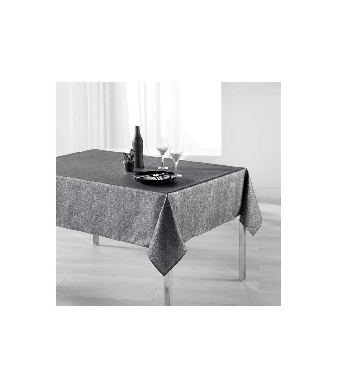 Nappe Rectangulaire Imprimée Palacio 150x200cm Anthracite-1