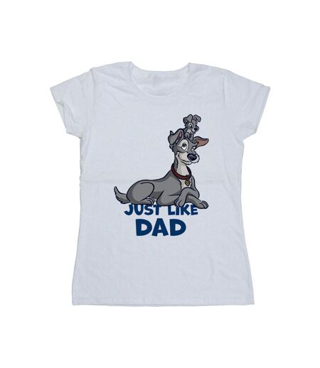 Disney Femme/Ladies Lady And The Tramp Just Like Dad - T-shirt en coton (Blanc) - UTBI26177