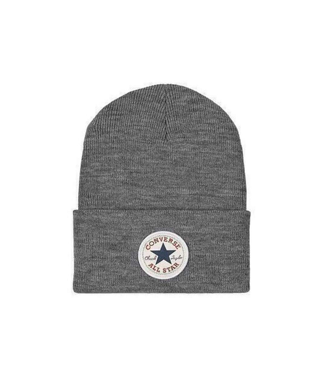 Unisex adult chuck embroidered patch beanie grey heather Converse-1