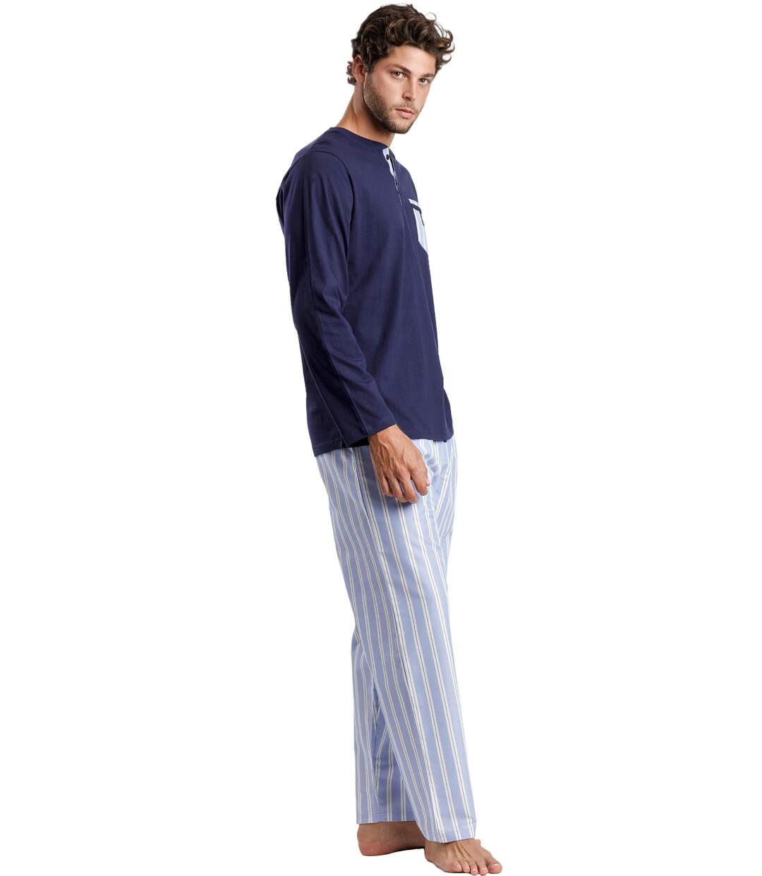 Pyjama pantalon top manches longues Stripest Admas