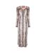 Robe Longue D-martel Femme Noir Gris Bleu Denim Diesel-1