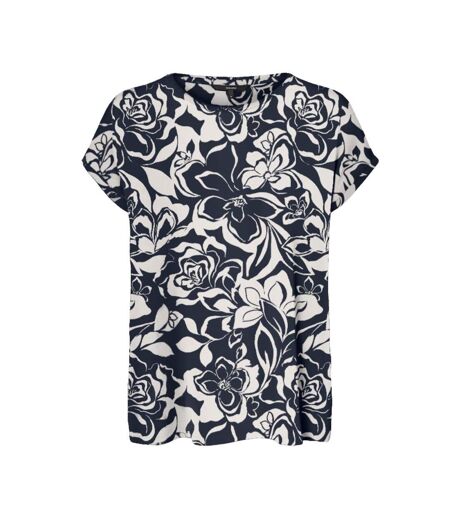 T-Shirt marine/blanc femme vero moda mava