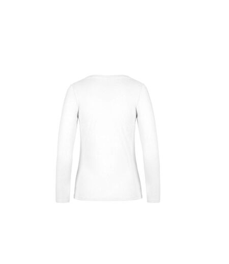 Womens/ladies #e190 lsl top white B&C