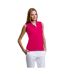 Gamergear® Ladies Proactive Sleeveless Polo Shirt (Raspberry/White) - UTBC414