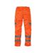 Pantalon À Poches Motif/style Haute-visibilité Homme Orange Fluo Yoko-1