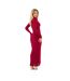 Robe Chemise Manches Longues Femme Bordeaux It-3