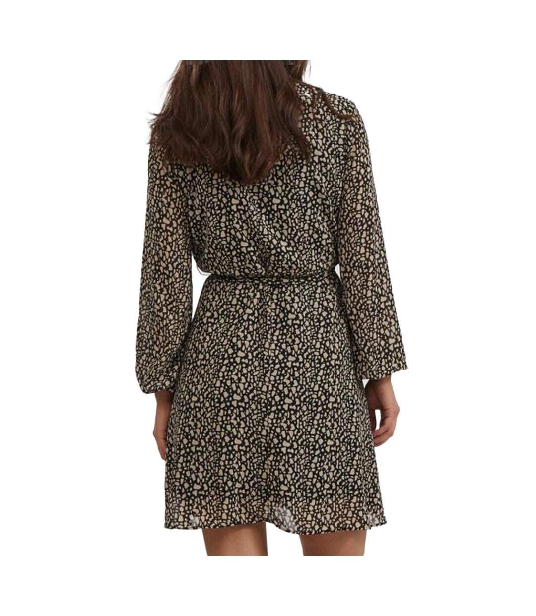 Robe Imprimée Noire Femme Vila Viadeline - 34-2