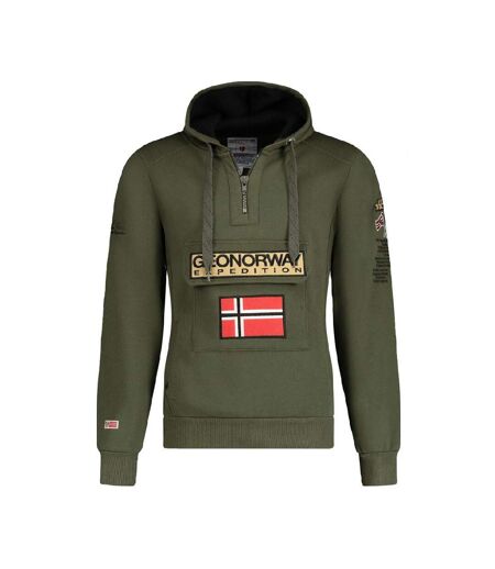 Sweat à capuche kaki homme geographical norway gymclass assor