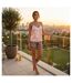 OZABI Pack 2 Pyjamas Femme Satinés, Débardeur Bretelles Léopard, Short Léopard-5