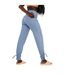 Womens/ladies Denim Tie Up Relaxed Fit Jeans Blue Missy Empire-2
