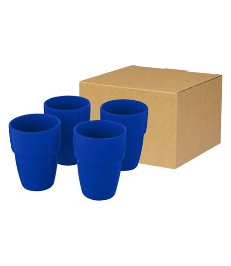 Bullet Staki Stackable Mug Set (Pack of 4) (Medium Blue) (One Size) - UTPF3801