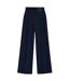 Womens/ladies Pinstripe Wide Leg Trousers Navy I Saw It First-1