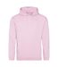 Unisex Adult College Hoodie Baby Pink Awdis-1