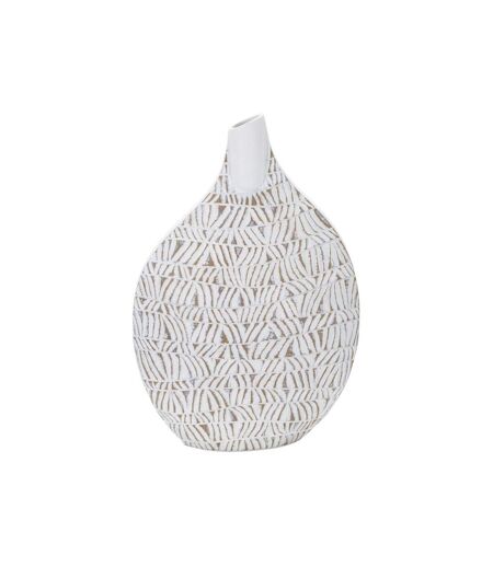Vase Déco Abstrait Nairobi 46cm Blanc