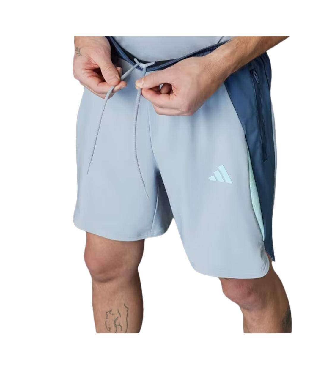 Short gris homme adidas tech app-1