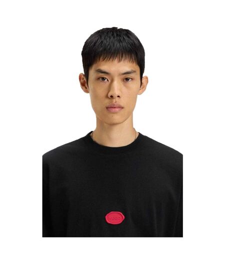 Mens Crew Neck Regular T-shirt Black Hugo