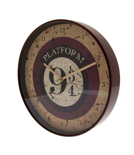 Harry Potter Platform 9 3/4 Wall Clock (Beige/Burgundy) (One Size)