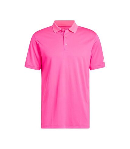 Adidas Clothing Mens Performance Polo Shirt (Solar Pink)