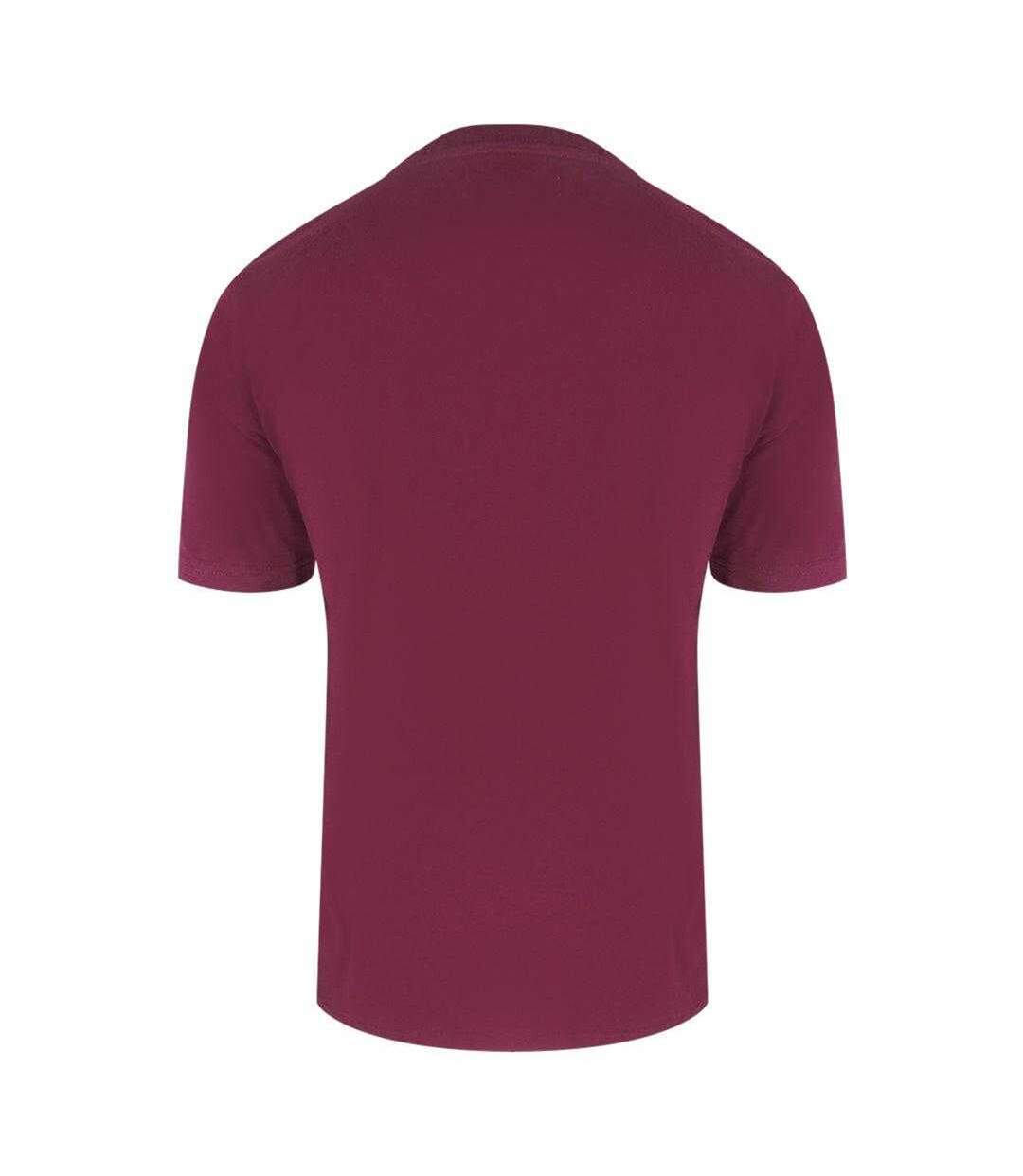 T-shirt Sport Motif À Carreaux Homme Bordeaux Aquascutum-2
